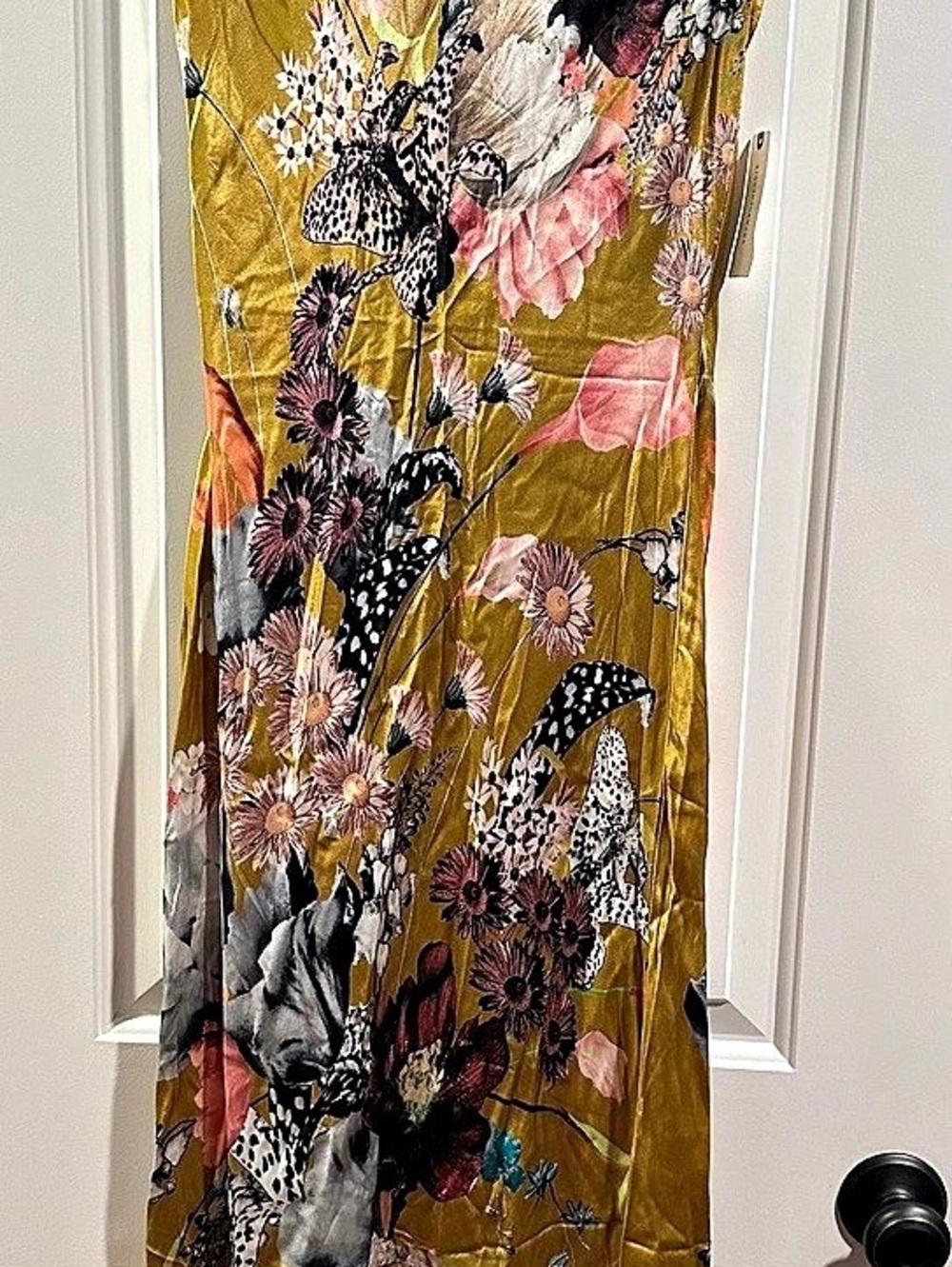 Maeve Charlotte Mock Neck Midi Slip Dress Floral Size XS NWT